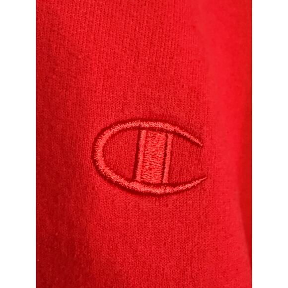 Champion Red Crewneck Sweatshirt Men’s Medium Classic Logo Pullover - Picture 3 of 9